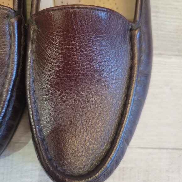 SAS Womens Leather Loafers Slip-On Brown Comfort Shoes Size 6.5M - Picture 2 of 6
